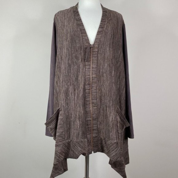 LOGO Lori Goldstein Shark Bite Tunic Plus Size 2X